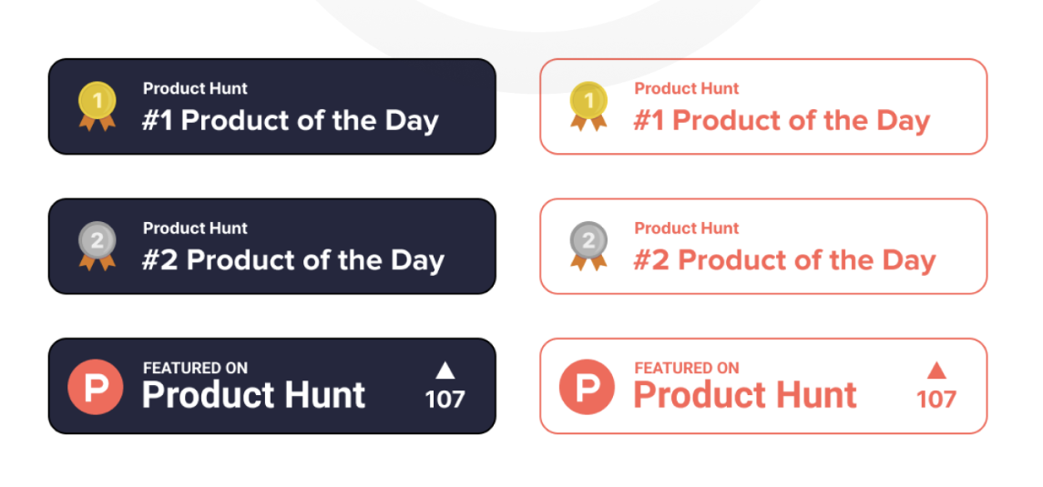 Product hunt badges services
